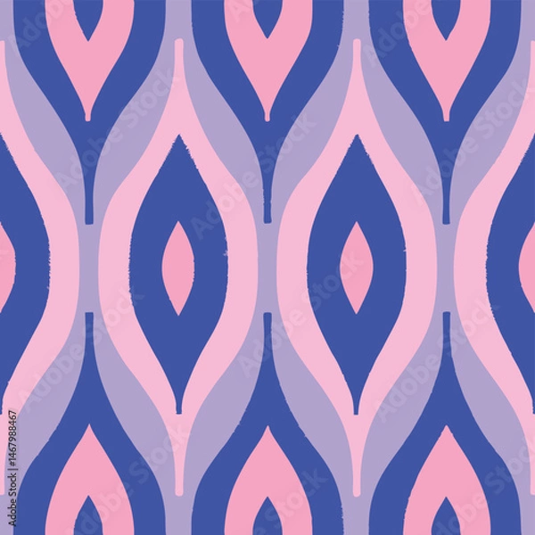 Fototapeta mid mod ogee repeat pattern vector illustration design