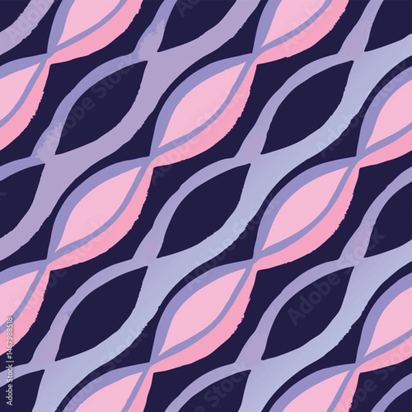 Fototapeta mid mod ogee repeat pattern vector illustration design