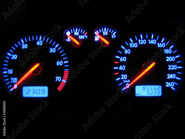 Obraz glowing dashboard