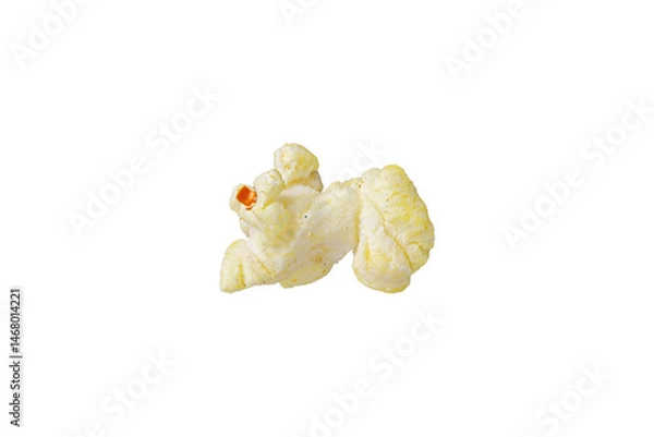 Fototapeta macro popcorn on isolated and white background close up