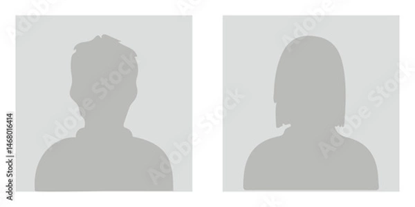 Obraz avatar icon. profile icons set. male and female avatars vector icon set illustration isolated on white background.