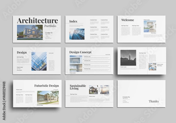 Fototapeta Architecture Portfolio Presentation Design