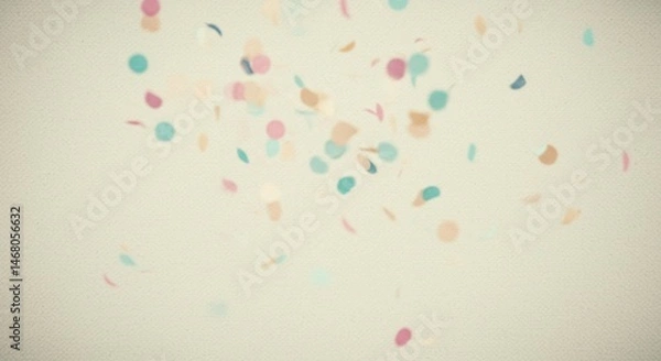 Obraz Pastel Confetti Falling on Beige Background Festive Celebration Texture Abstract Design