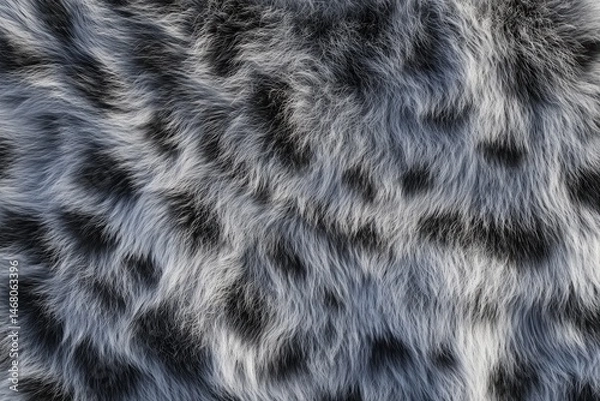 Fototapeta Soft, textured fur pattern with contrasting shades of gray and black showcasing a unique and artistic design on a cozy surface