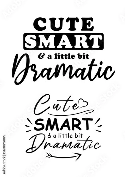 Fototapeta Cute, smart and little bit dramatic. Two funny designs