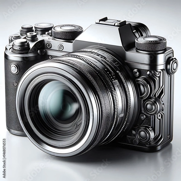 Fototapeta PNG, Retro camera isolated on white background