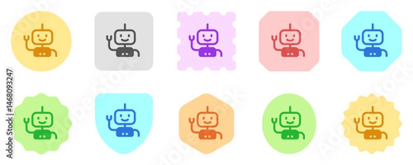 Obraz Editable bot, robot, android vector icon. AI technology, artificial intelligence, computer. Part of a big icon set family. Perfect for web and app interfaces, presentations, infographics, etc