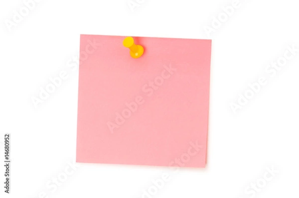 Fototapeta Reminder note isolated on the white board