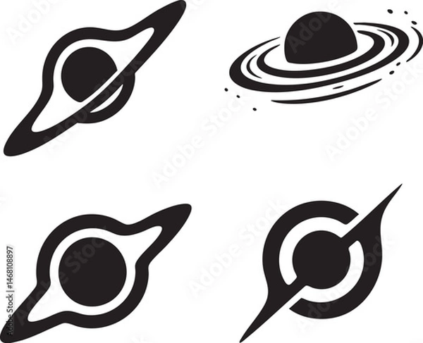 Obraz black hole logos vector