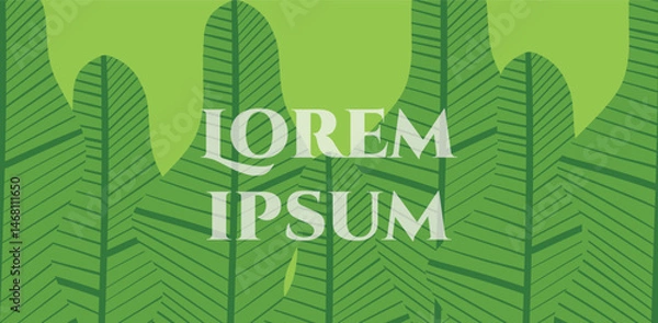 Fototapeta green leaf background. abstarct leaves pattern. Vector Illustration.	