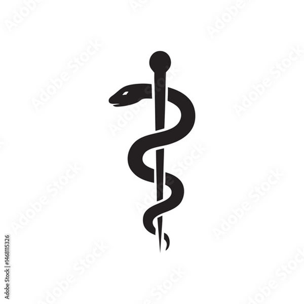 Obraz rod of asclepius vector