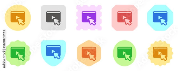 Fototapeta Editable click to play video vector icon. Online learning, course, tutorial. Part of a big icon set family. Perfect for web and app interfaces, presentations, infographics, etc