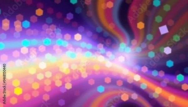 Fototapeta Vibrant abstract background with bokeh lights and colorful gradients festive atmosphere