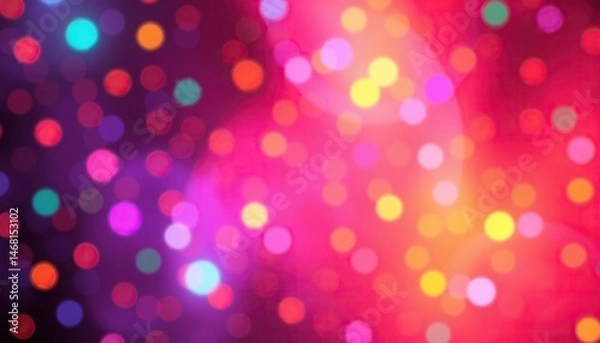 Fototapeta Abstract bokeh background with colorful blurred lights festive and vibrant atmosphere