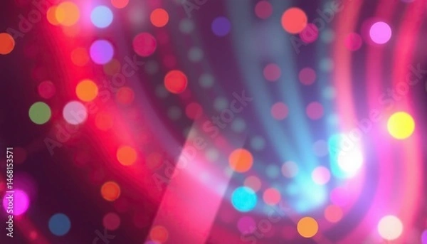 Fototapeta Abstract with colorful bokeh effect soft light and vibrant festive atmosphere for backgrounds