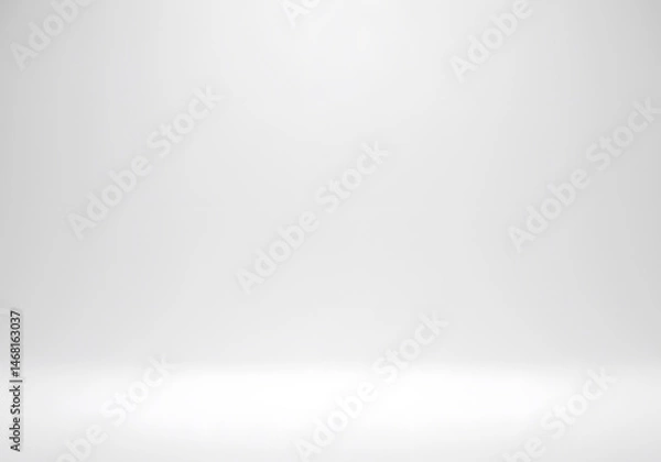 Fototapeta Clean white studio background with subtle gray gradient for product display and web design