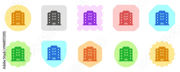 Fototapeta Editable hotel, apartment, office building vector icon. Part of a big icon set family. Perfect for web and app interfaces, presentations, infographics, etc