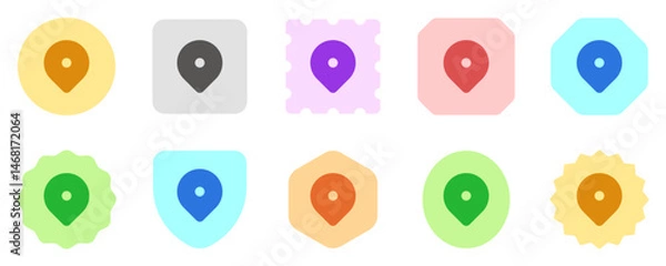 Fototapeta Editable location pin vector icon. Map, location, navigation. Part of a big icon set family. Perfect for web and app interfaces, presentations, infographics, etc