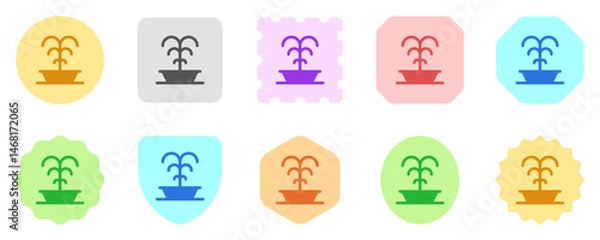 Fototapeta Editable fountain, park vector icon. Part of a big icon set family. Perfect for web and app interfaces, presentations, infographics, etc