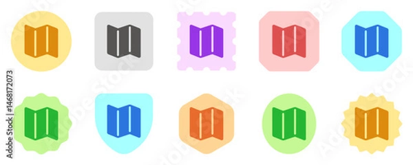 Fototapeta Editable map vector icon. Map, location, navigation. Part of a big icon set family. Perfect for web and app interfaces, presentations, infographics, etc