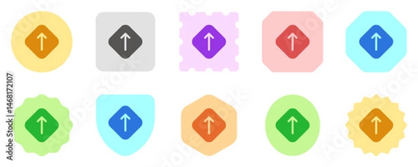 Fototapeta Editable straight road arrow vector icon. Map, location, navigation. Part of a big icon set family. Perfect for web and app interfaces, presentations, infographics, etc