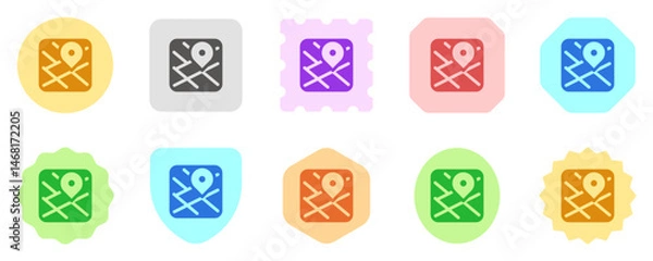 Fototapeta Editable navigation app vector icon. Map, location, navigation. Part of a big icon set family. Perfect for web and app interfaces, presentations, infographics, etc