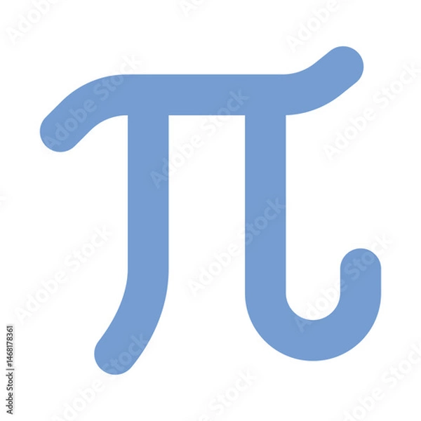 Obraz math symbol flat icon for pi concept in stem subject