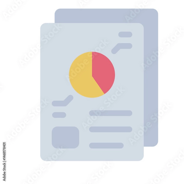 Obraz data chart flat icon for analytics research in stem learning