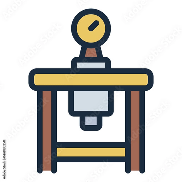 Obraz lab machine filled line icon for hydraulic press stem concept
