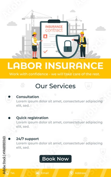 Obraz Labor Insurance Contract, Work Accident Protection