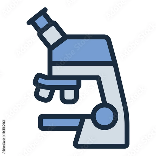 Obraz lab scope filled line icon for microscope stem observation tool