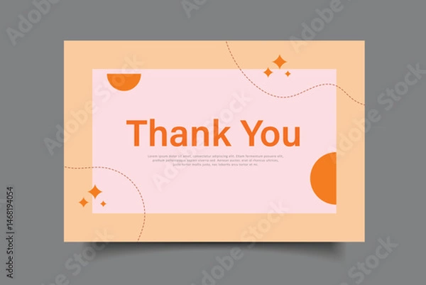Obraz thank you card template design