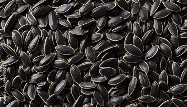 Obraz Black Sunflower Seeds Background Texture