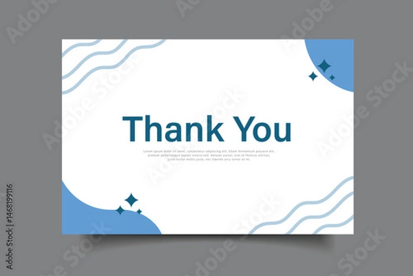 Obraz thank you card template design