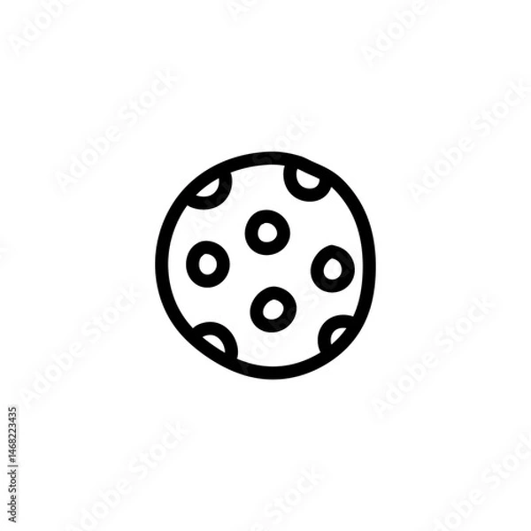 Fototapeta Golf ball doodle icon with hand drawn design style