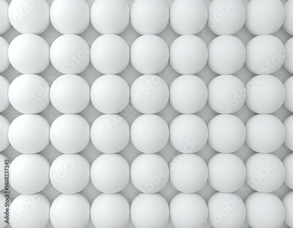 Fototapeta Abstract White Sphere Pattern Seamless Texture Background Design