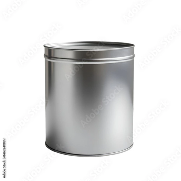 Obraz Blank Silver Metal Tin Container Packaging Mockup