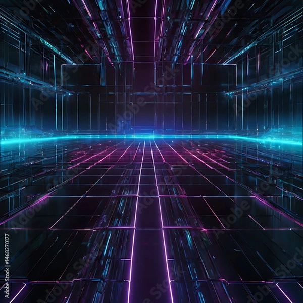 Fototapeta Futuristic Tech Background

