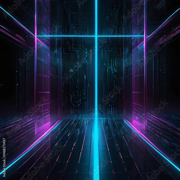 Fototapeta Futuristic Tech Background

