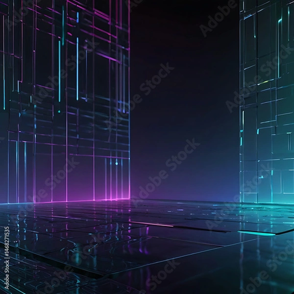 Obraz Futuristic Tech Background

