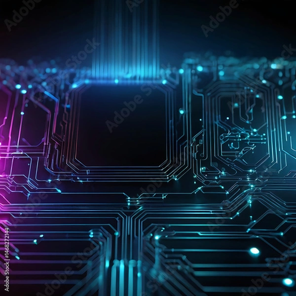 Obraz Futuristic Tech Background

