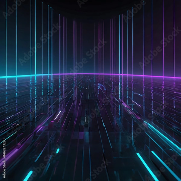 Fototapeta Futuristic Tech Background