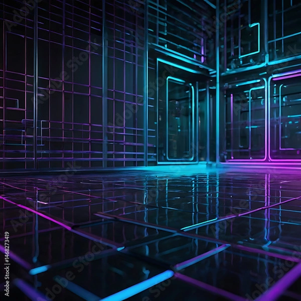 Fototapeta Futuristic Tech Background