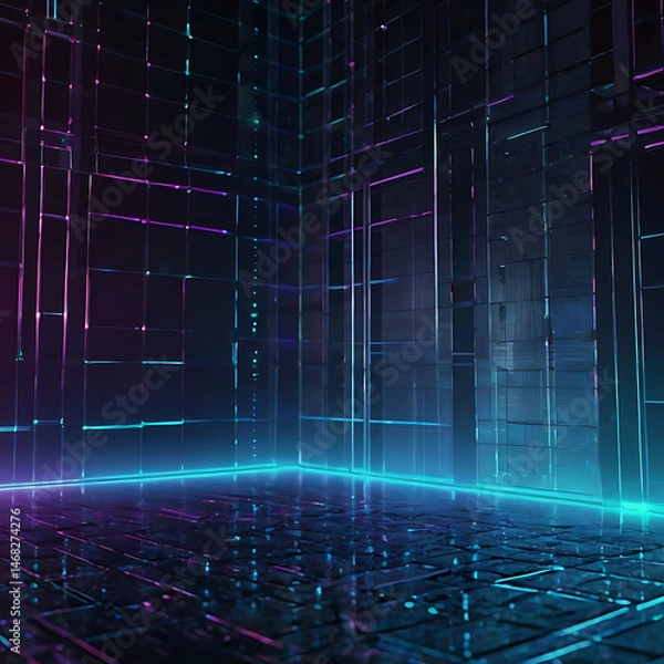 Fototapeta Futuristic Tech Background