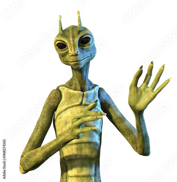 Obraz Friendly Alien Visitor