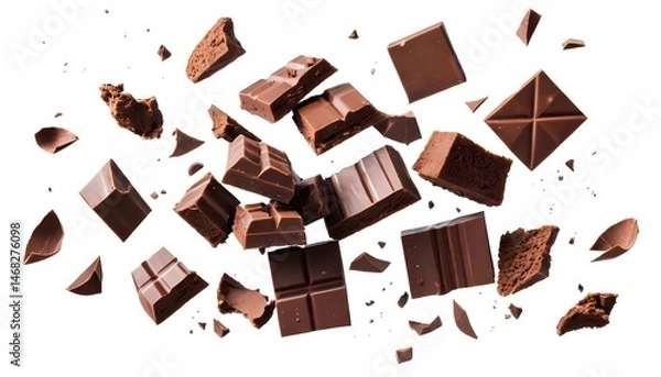 Obraz Flying Chocolate Pieces