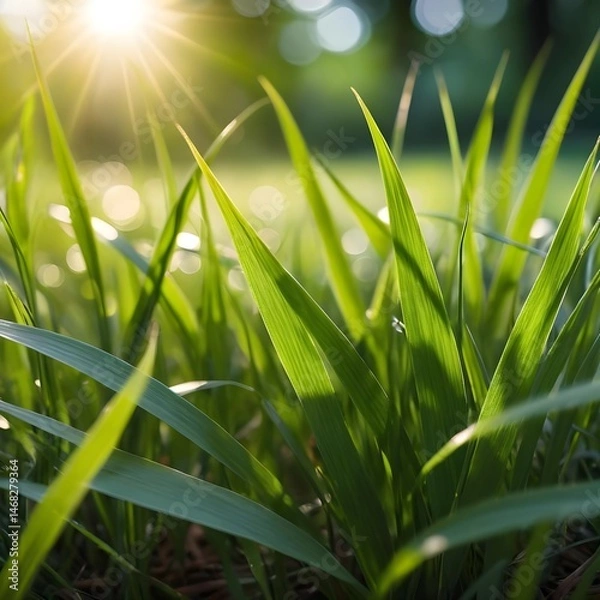 Obraz Sunlit Blades of Grass