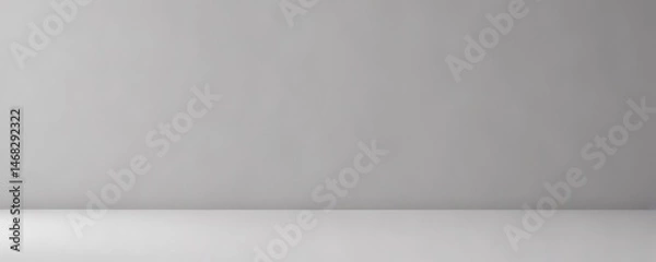 Obraz Clean minimalist white backdrop with gray seamless paper,  studio,  elegant
