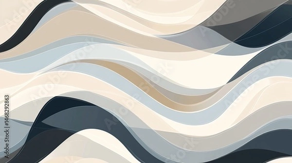 Fototapeta Abstract wavy layered design (1)