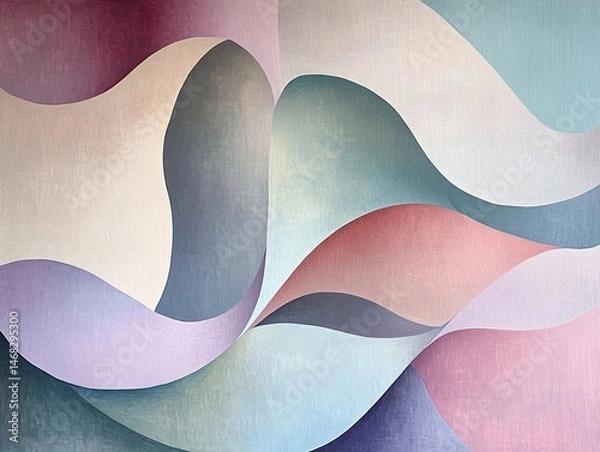 Fototapeta Abstract wavy paper folds
